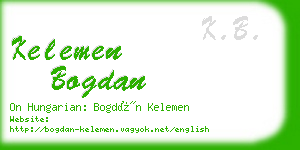 kelemen bogdan business card